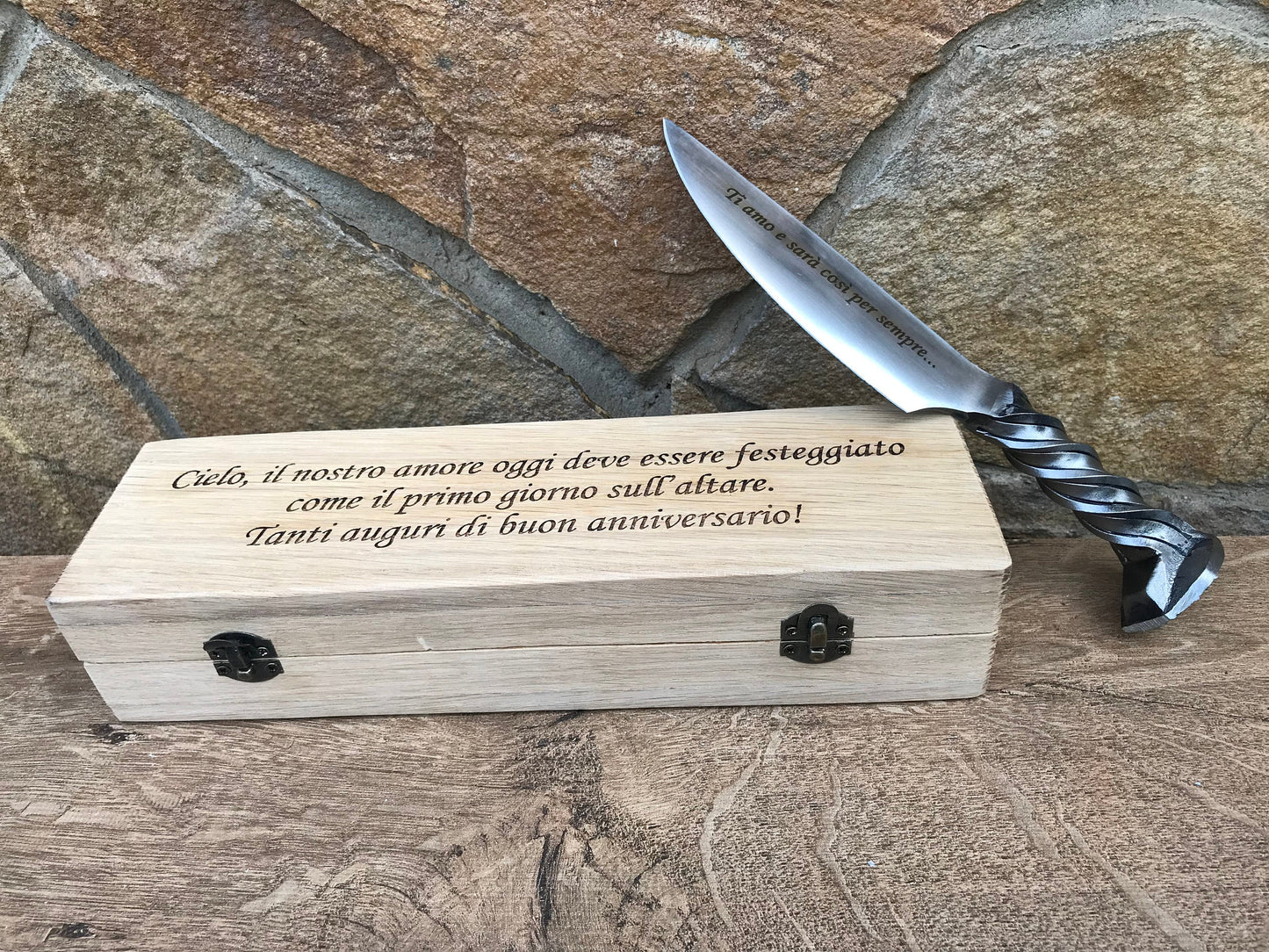 Iron gift, gift for him, mens gifts, engraved knife, railroad spike knife, iron anniversary, knife for groomsman, knife gift, knife gift box
