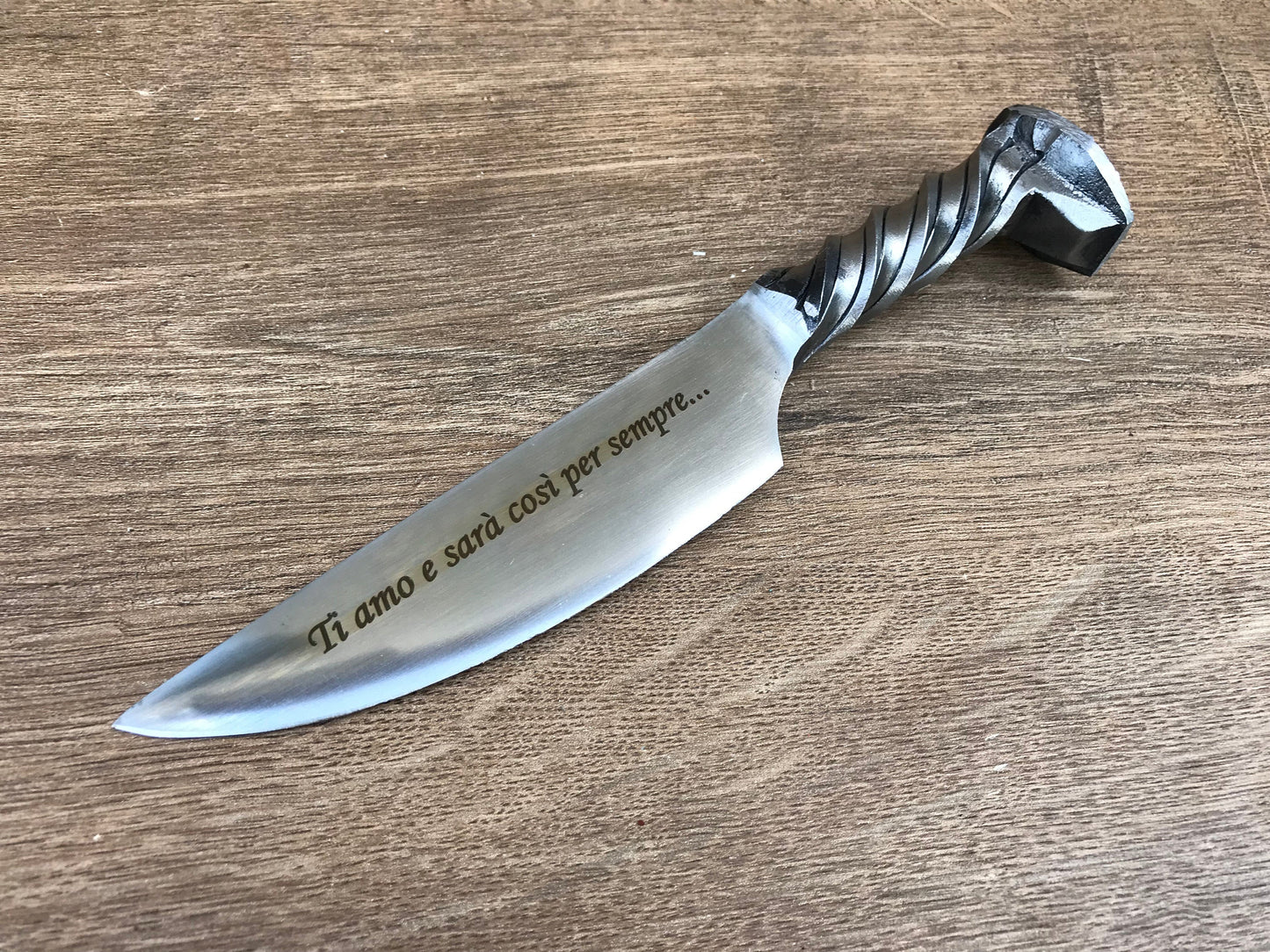 Iron gift, gift for him, mens gifts, engraved knife, railroad spike knife, iron anniversary, knife for groomsman, knife gift, knife gift box
