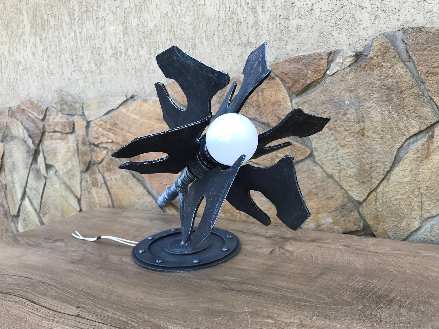 Wall sconce, mace, sconce light, wall lamp, mace, war mace, hand forged mace, flail, sconce, castle decor, medieval