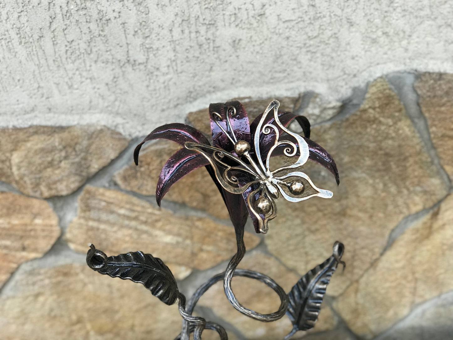 Personalized iron gift, iron lily, iron gifts,iron gift for her,iron sculpture,iron rose,anniversary gift,iron anniversary gift,Mother's day