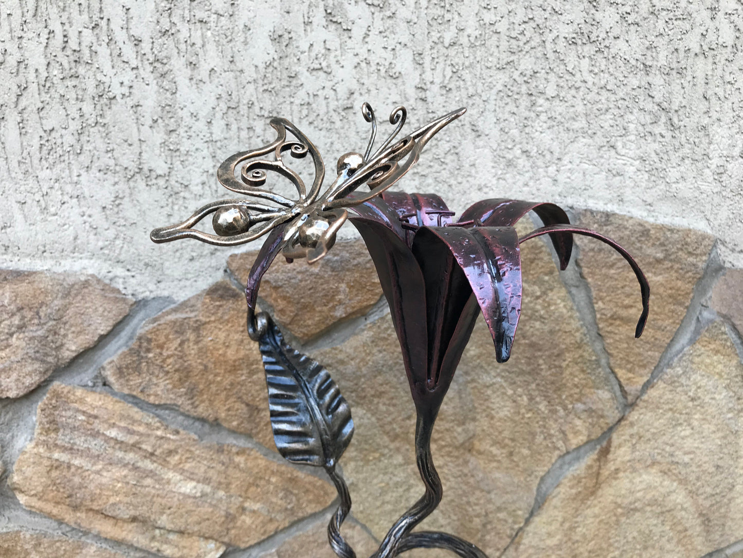 Personalized iron gift, iron lily, iron gifts,iron gift for her,iron sculpture,iron rose,anniversary gift,iron anniversary gift,Mother's day
