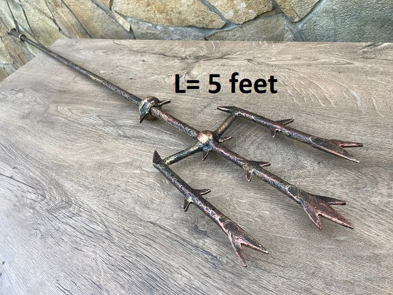 Mermaid trident, Poseidon trident, trident of Poseidon, Neptune trident, hand forged trident, cosplay,cosplay armor,cosplay weapon,sea decor