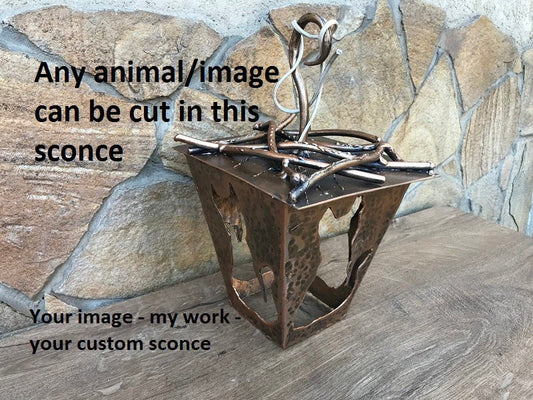 Ceiling lamp, wall lamp, cat decor, hand forged lamp, wall sconce, hand forged lantern, garden lamp, porch lamp, chandelier, light fixture
