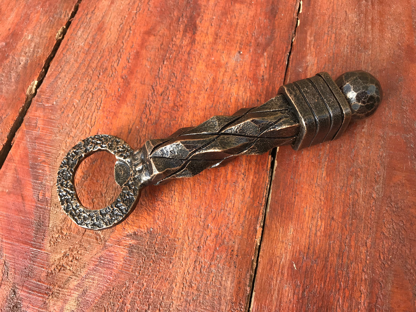 6 year anniversary gift for him, bottle opener, wine bottle opener, hand forged bottle opener,wrought iron bottle opener,beer bottle opener,