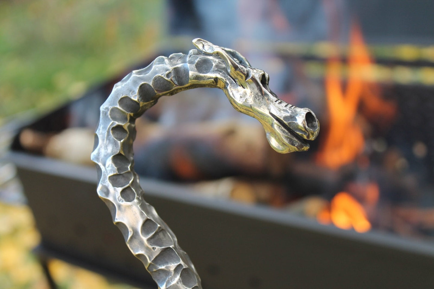 Stainless steel fire poker, fireplace poker, fire poker, BBQ, firewood, fire, fireplace tool, Christmas, fire pit, grill, steel gift, dragon