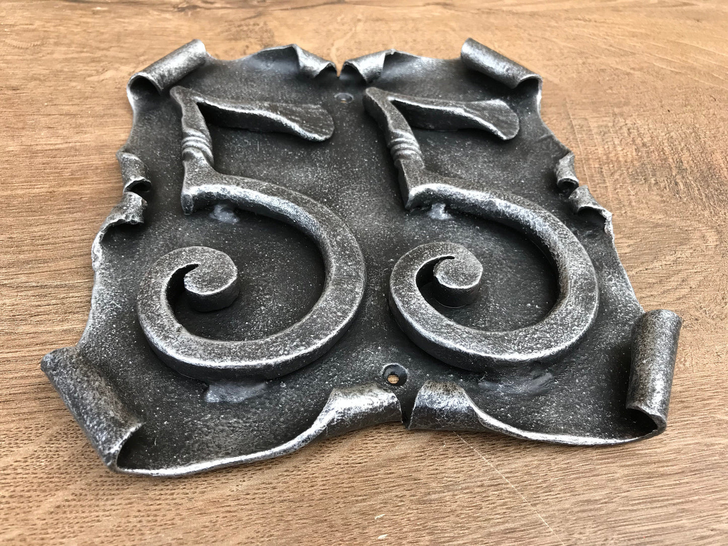 Outside plaque, outside house numbers, outside house signs, outside house decor, house number plaque, house number sign, metal plaque, axe