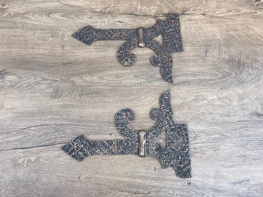 Hinges, false hinges, pair of hinges, decorative hinges, door handles, strap hinges, door decor, antique door hinges, door hardware, door
