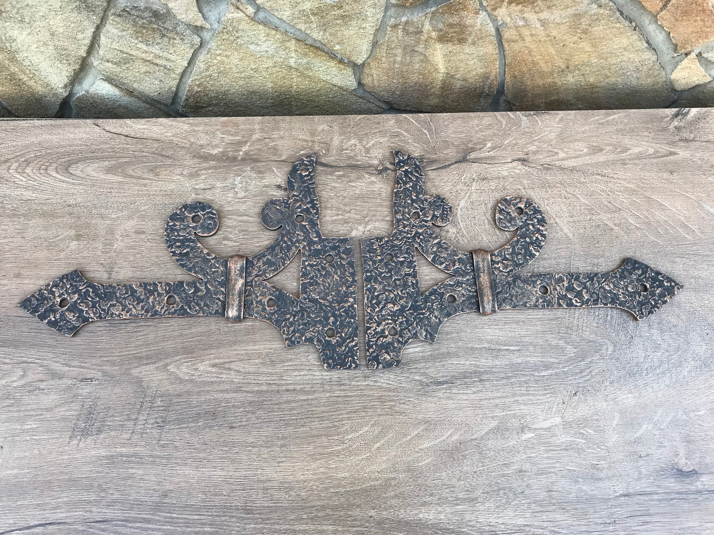 Shutter hinges, gate hinges, pair of hinges, cabinet hinges, furniture hinges, iron hinges, antique,strap hammered brackets,hand forged nail