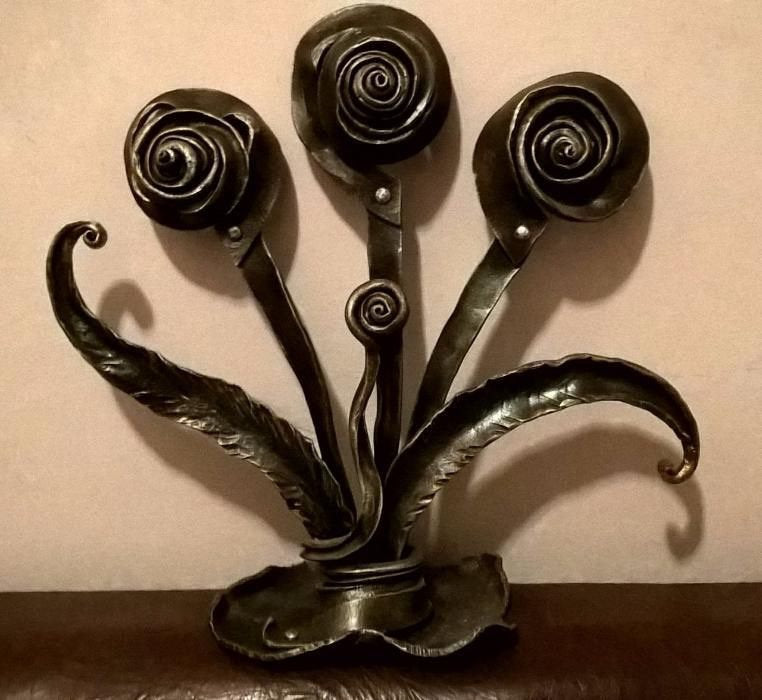 Metal flower, hand forged flower, iron rose, wedding flower, anniversary gift, iron gift, floral decor, floral gift, iron decor, engagement