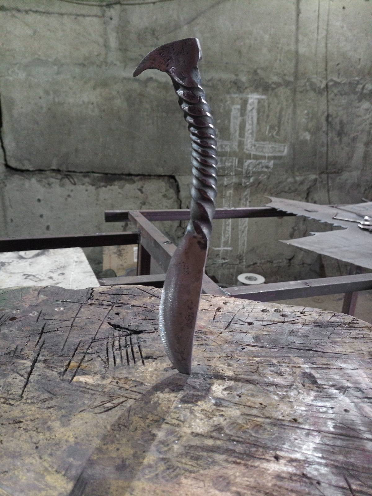 Hand forged knife, viking knife, rustic knife, medieval knife, middle ages knife, viking dining set, viking armor, hunting, traveling gift