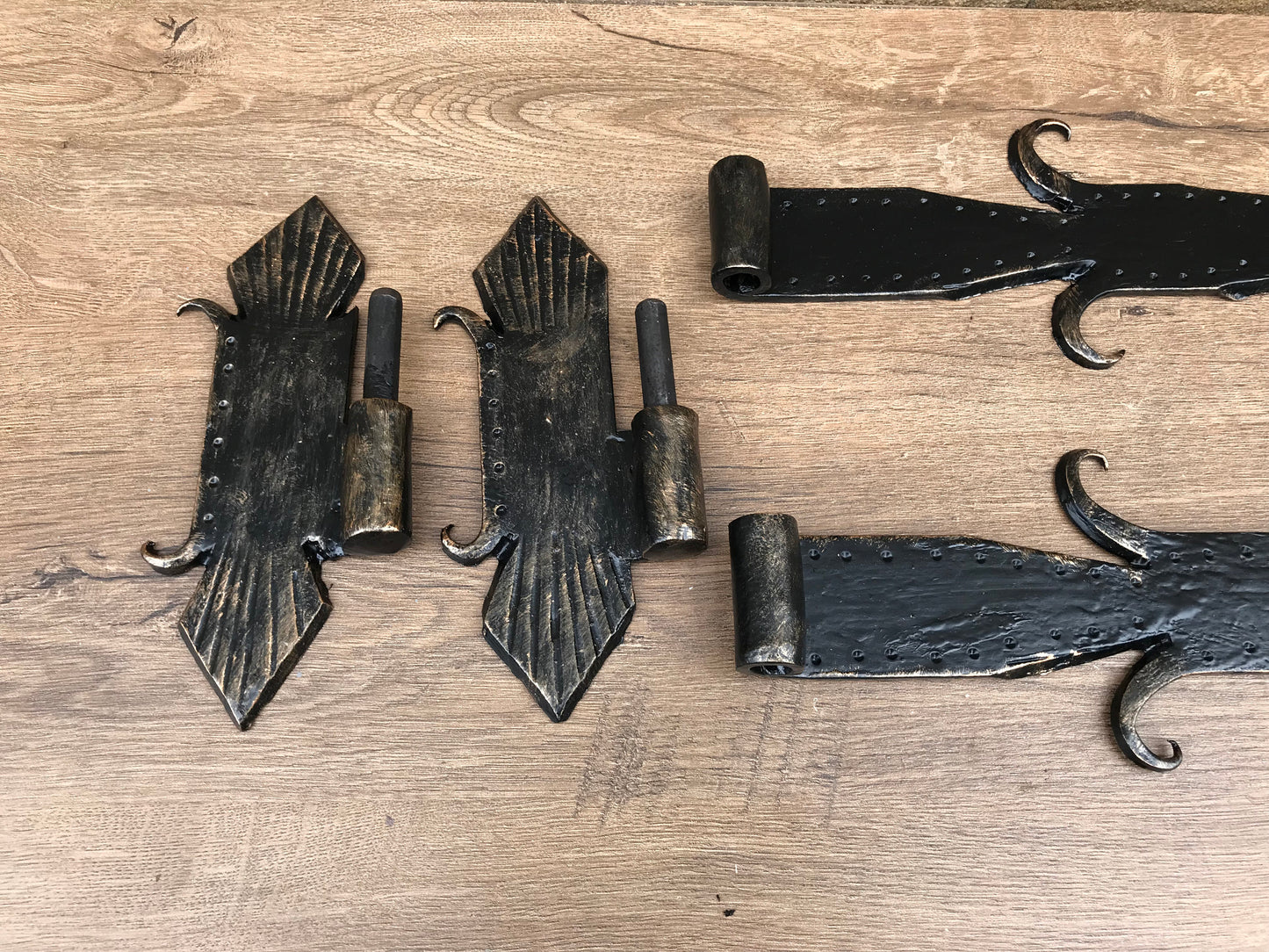 Gate hinges, shutter hinges, hinges, gate decor, pair of hinges, antique door, door handle, strap hinges, antique hinges, door hardware