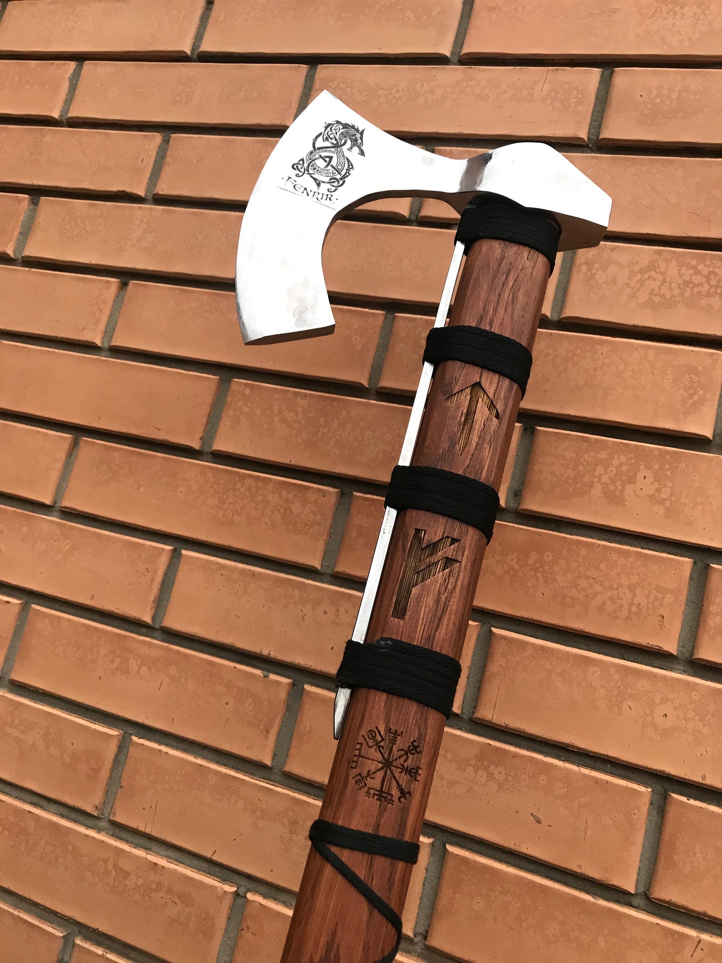 Runic axe, Fenrir, perun axe, pagan axe, viking axe, Ragnar, Dane axe, The Raider, bearded axe,Norse axe,berserker axe,mjolnir,viking weapon