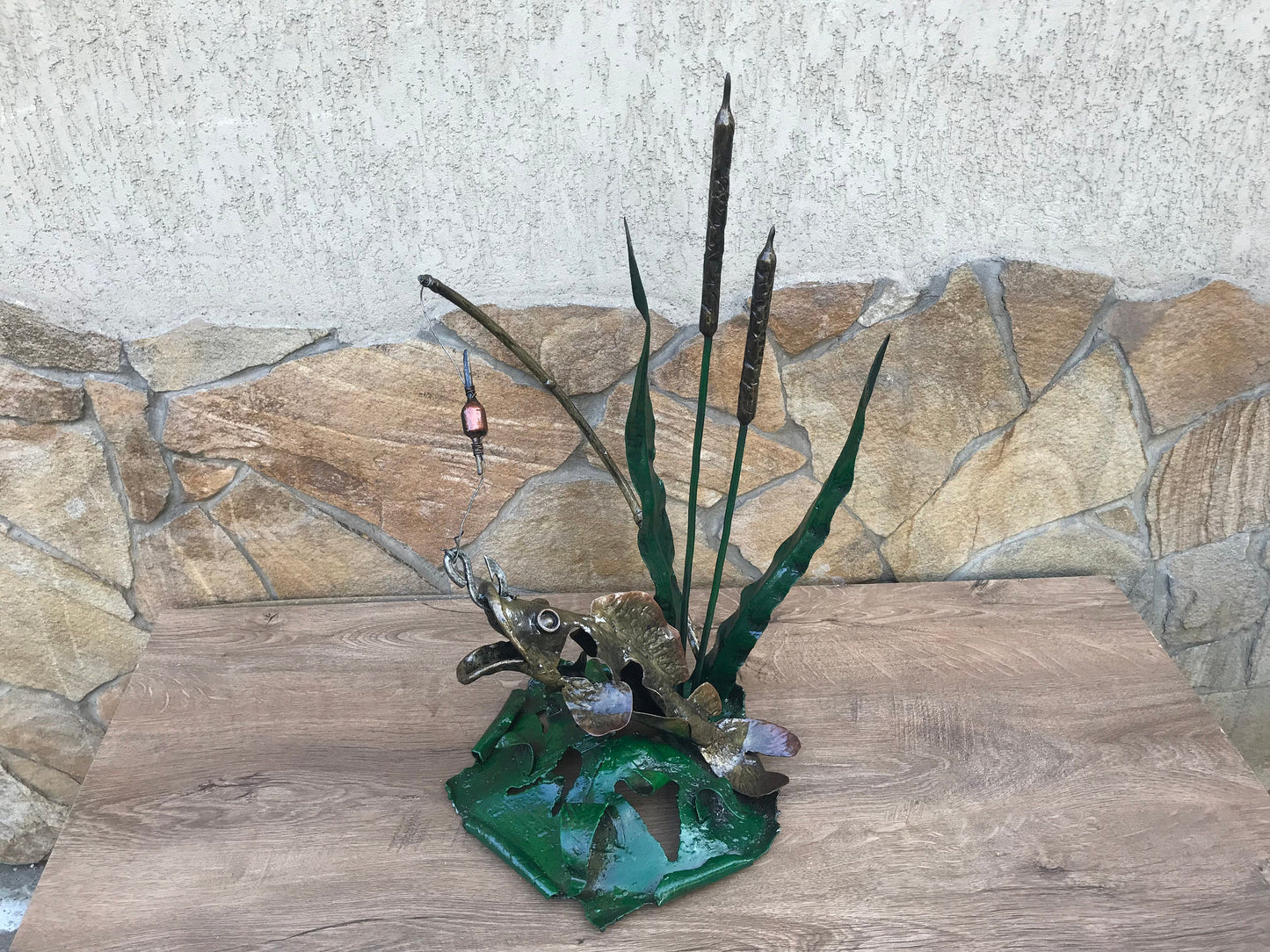 Metal fish, hand forged fish, metal fish art, metal fish sculpture, metal fish decor, iron fish, fishing gift,gift for fisher,steel fish art