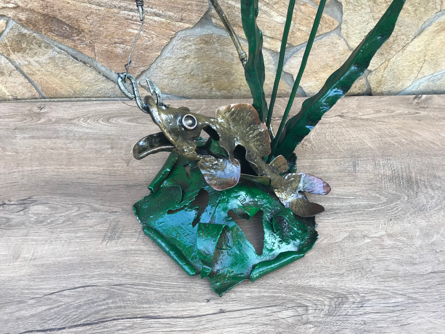 Metal fish, hand forged fish, metal fish art, metal fish sculpture, metal fish decor, iron fish, fishing gift,gift for fisher,steel fish art