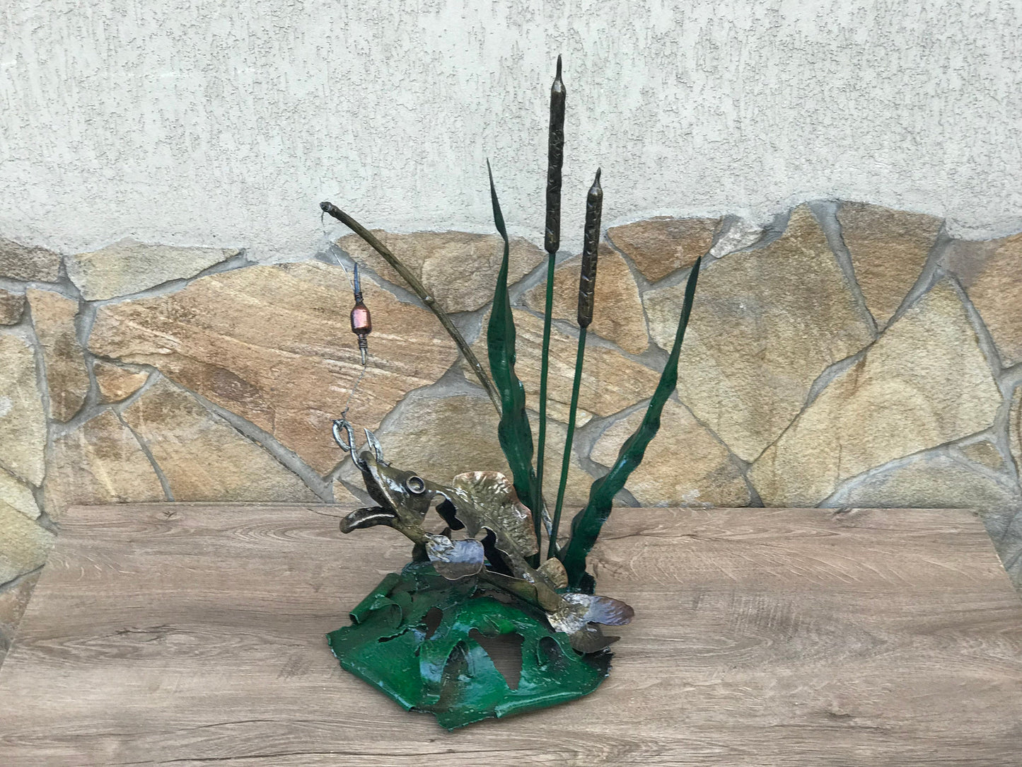 Metal fish, hand forged fish, metal fish art, metal fish sculpture, metal fish decor, iron fish, fishing gift,gift for fisher,steel fish art