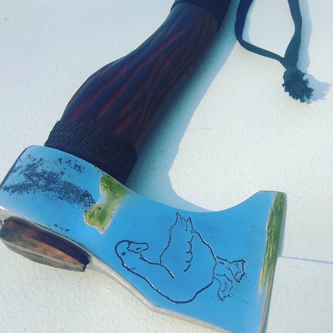 Rustic axe, farmhouse axe, goose, axe gift, viking axe, axe and knife, tomahawk, hatchet, mens gifts,rustic gift,rustic decor,farmhouse gift