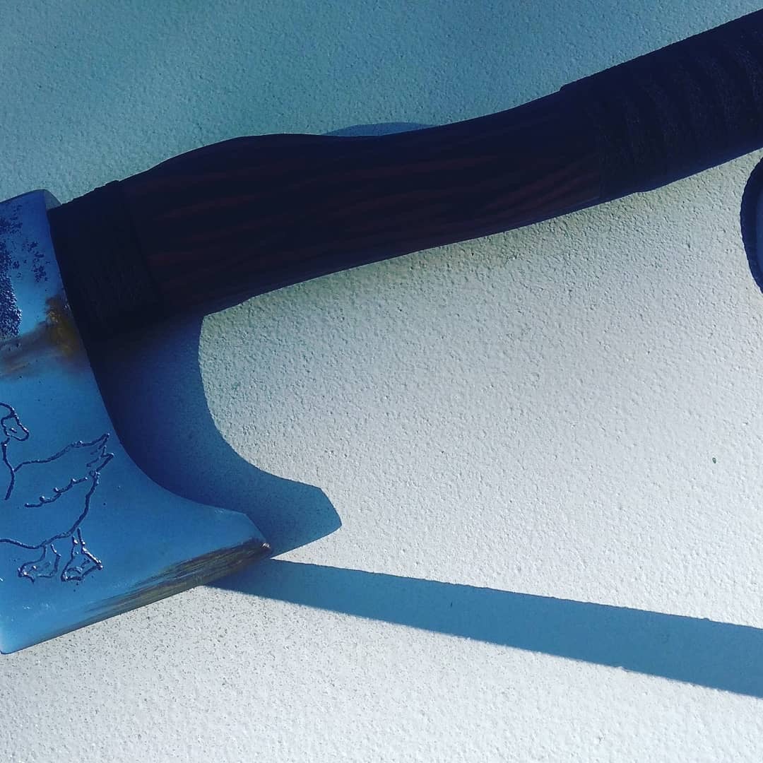 Rustic axe, farmhouse axe, goose, axe gift, viking axe, axe and knife, tomahawk, hatchet, mens gifts,rustic gift,rustic decor,farmhouse gift