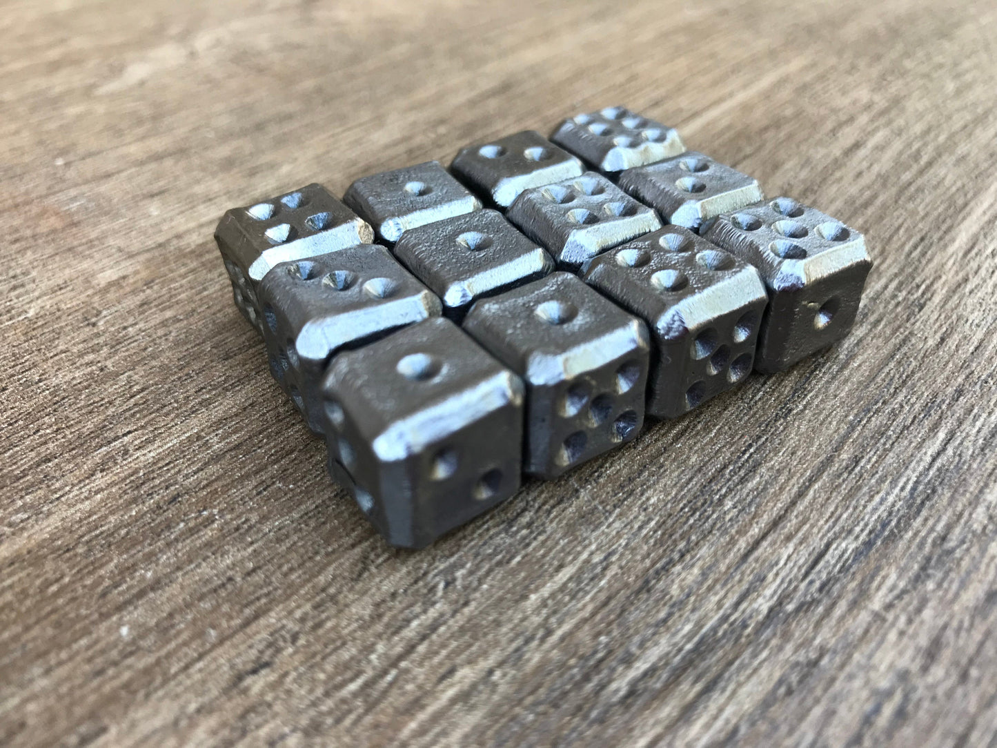Dices, hand forged dices, iron dice, iron gift, iron anniversary, 6th anniversary, gambling dice, gaming dice, tabletop game, board games