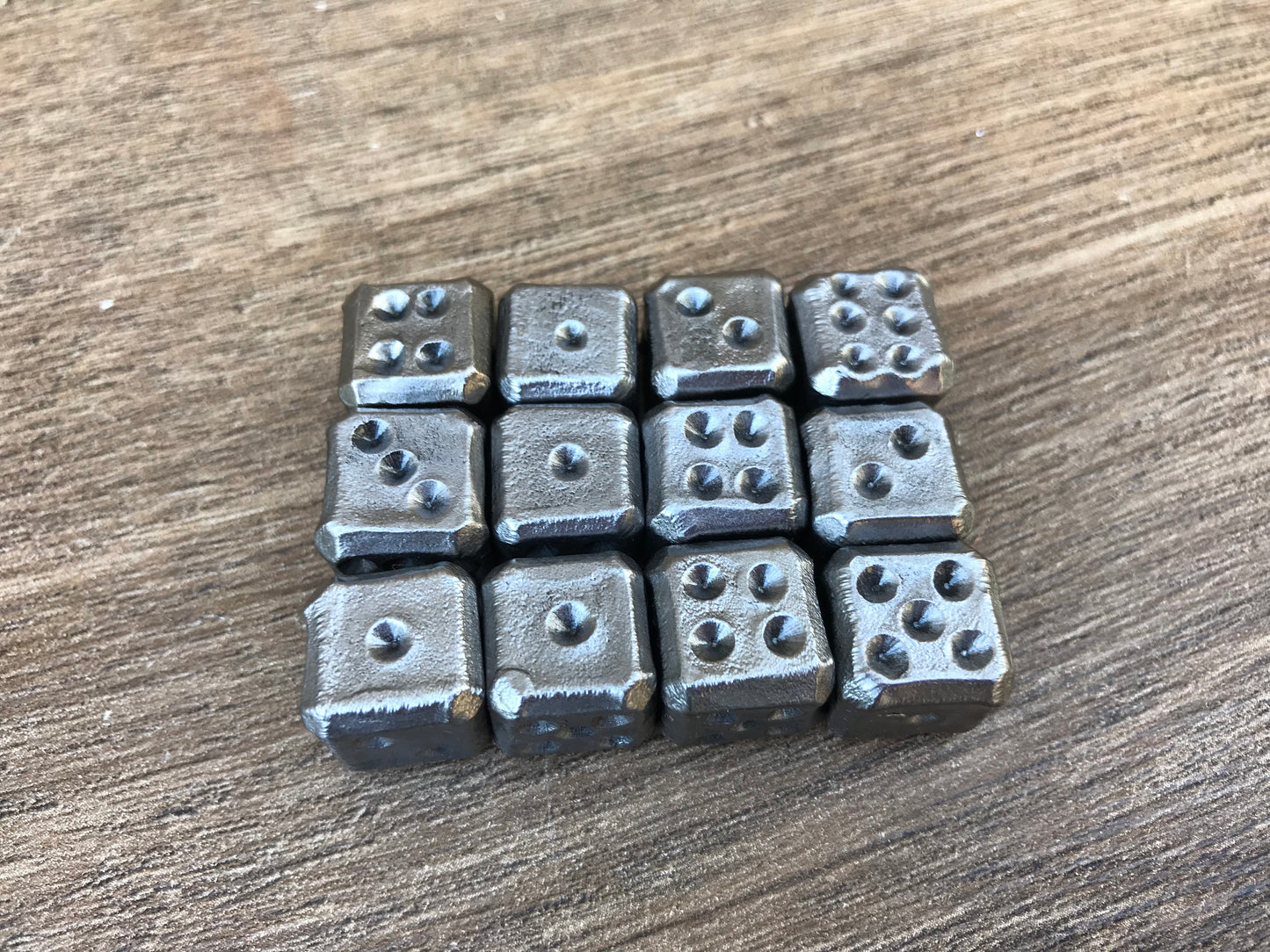 Dices, hand forged dices, iron dice, iron gift, iron anniversary, 6th anniversary, gambling dice, gaming dice, tabletop game, board games