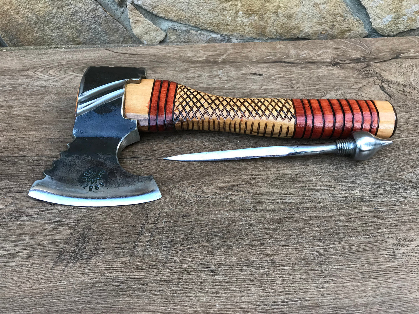 Viking axe, knife, mens gifts, viking armor, runic axe, runes decor, runes gift, hatchet, axe, axe gift, manly gift, handyman tool, vikings
