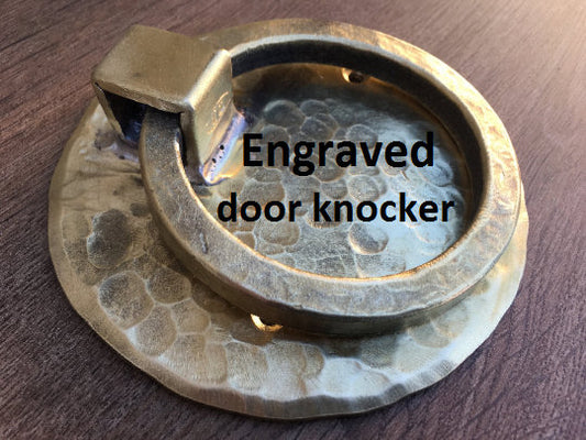 Hand forged bronze door knocker, door pull, door ring, door puller, pull ring handle, iron pulls, knobs and pulls, pull handle, bronze gift