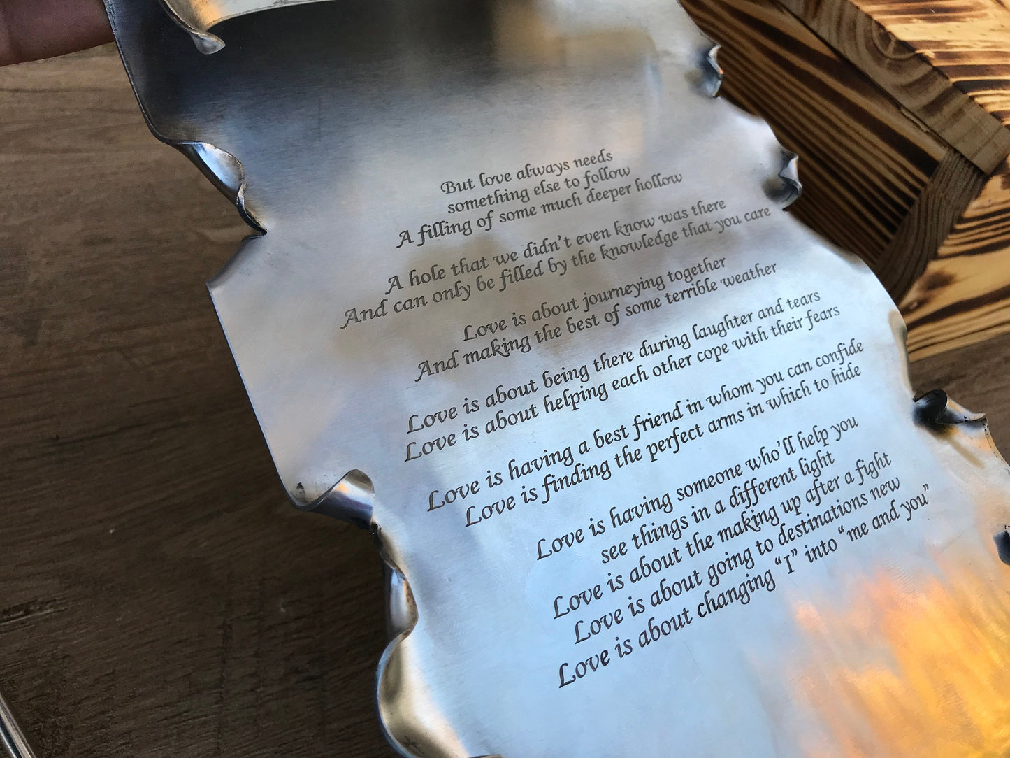 11th anniversary, steel anniversary, engraved steel scroll, steel gift, steel scroll, eleventh anniversary, steel scroll, stainless steel