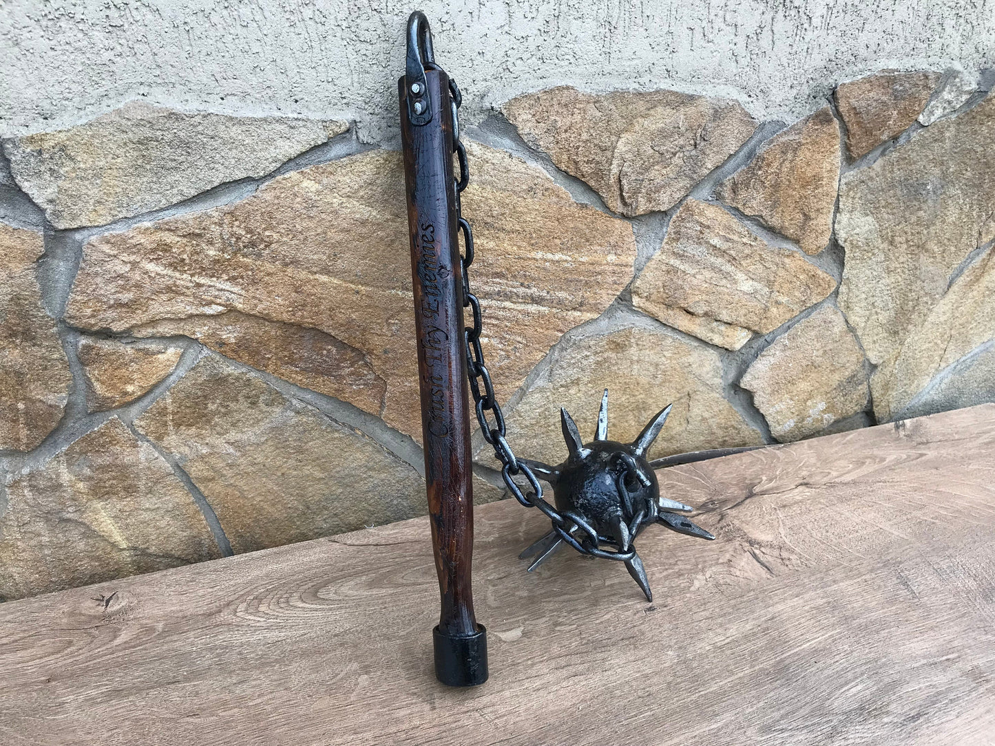 Viking mace, war mace, hand crafted mace, mace, flail, chain flail, medieval, knight,warrior,medieval weapon,viking axe,mens gifts,iron gift