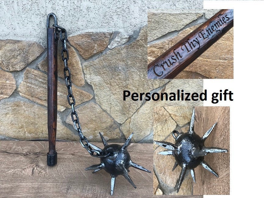 Viking mace, war mace, hand crafted mace, mace, flail, chain flail, medieval, knight,warrior,medieval weapon,viking axe,mens gifts,iron gift