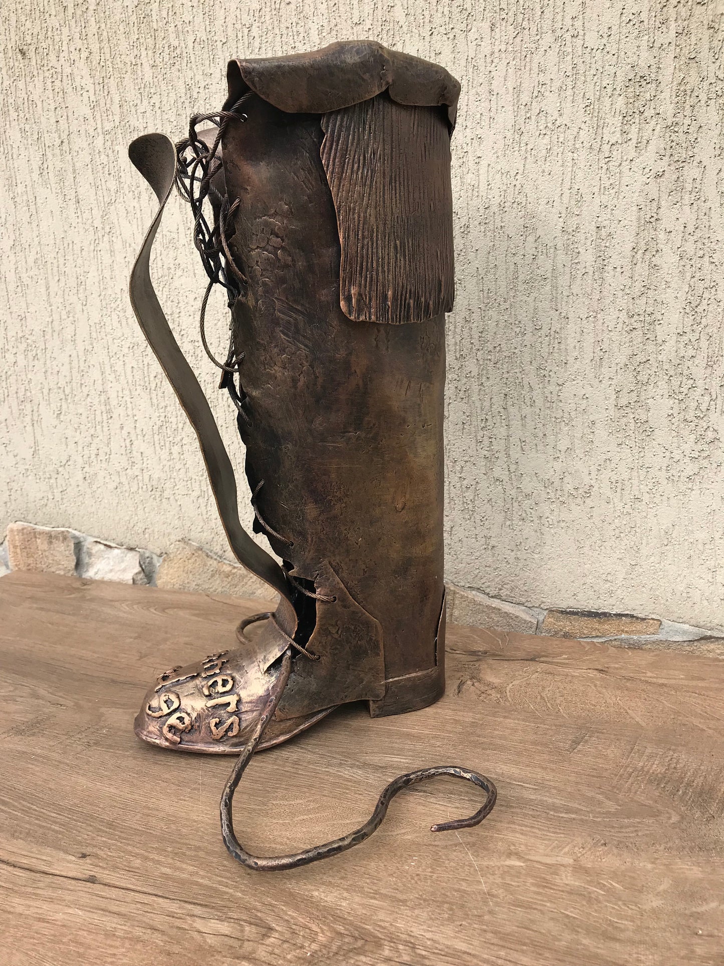 Umbrella holder, umbrella stand holder, umbrella stand, iron boot, walking stick holder, cane stand, entryway decor, engraved gift,iron gift