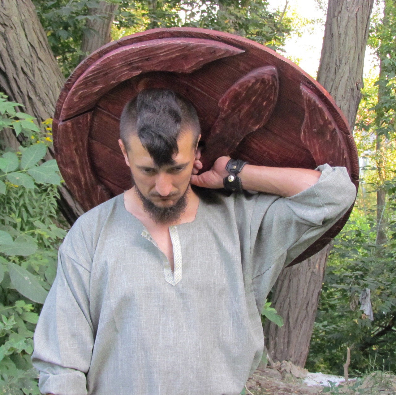 Viking shield, shield, runic shield, viking relic, viking artifact, sword, mace, hammer, axe, viking axe, viking gift, medieval shield