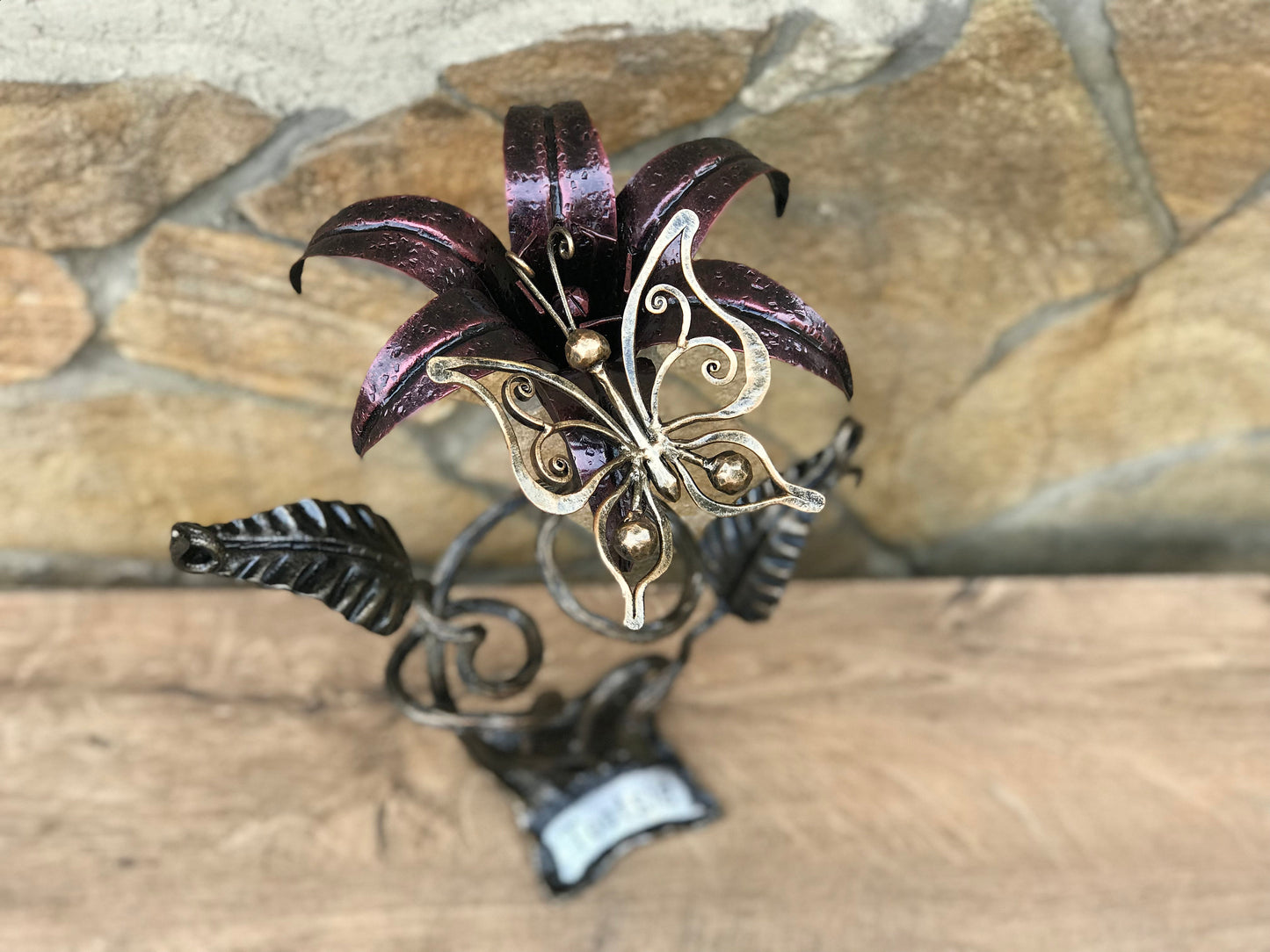 Personalized iron gift, iron lily, iron gifts,iron gift for her,iron sculpture,iron rose,anniversary gift,iron anniversary gift,Mother's day