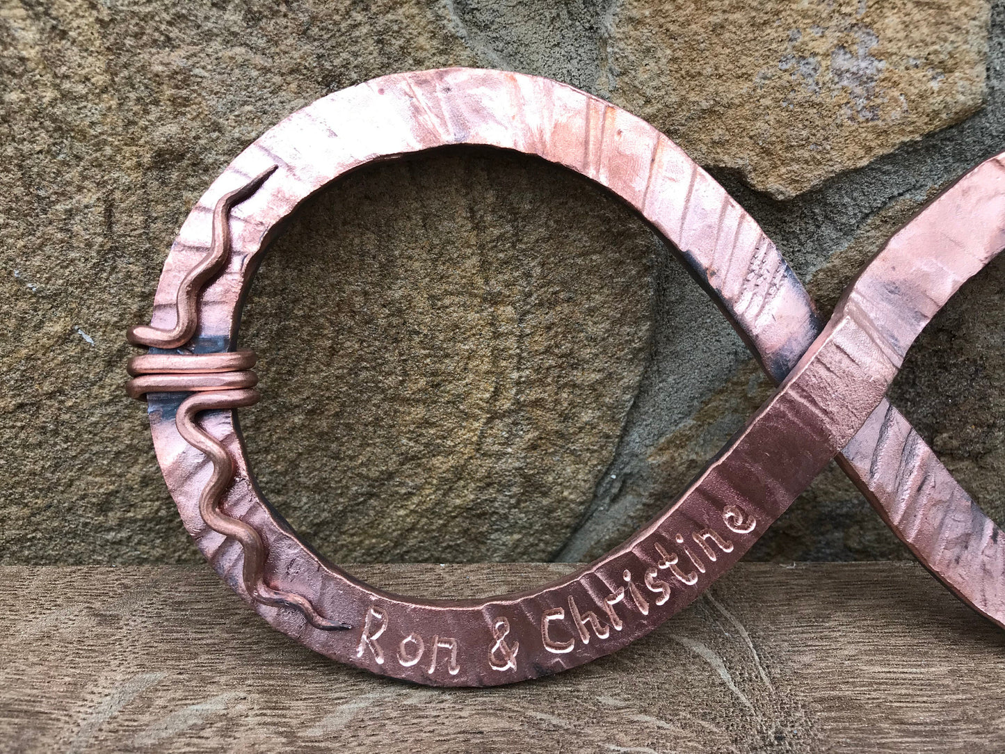 Copper anniversary gift, 7 year anniversary, copper gift,copper infinity sign,infinity sign,infinity sign decor,infinity art,7th anniversary