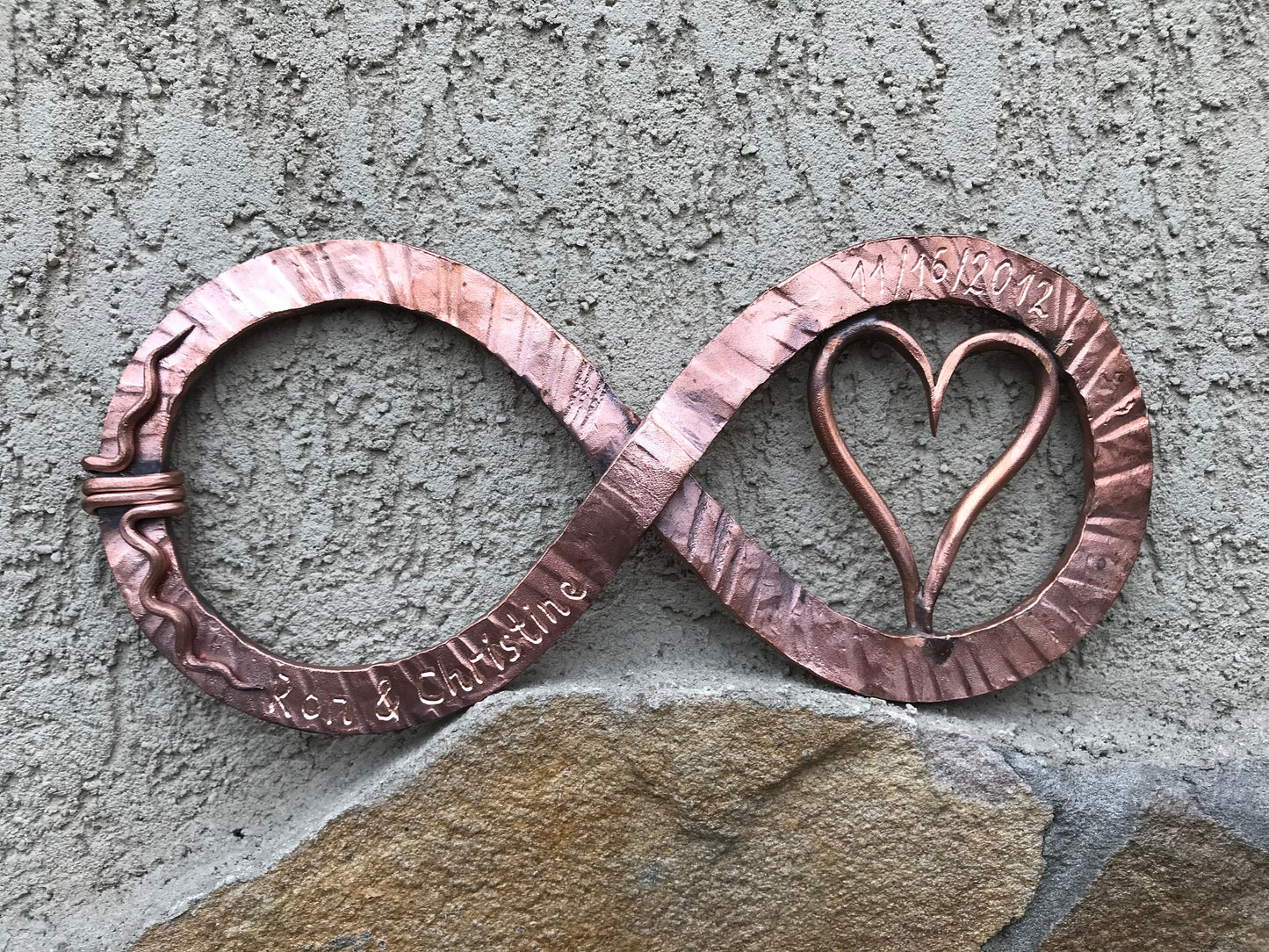 Copper anniversary gift, 7 year anniversary, copper gift,copper infinity sign,infinity sign,infinity sign decor,infinity art,7th anniversary