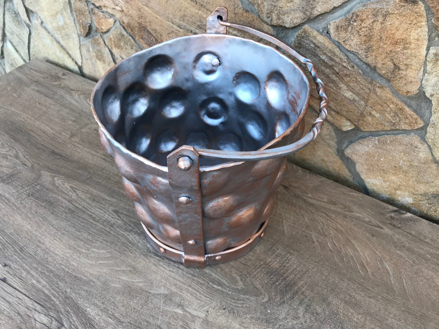 Bucket, coal bucket, ash bucket, coal pail, coal scuttle, coal scuttle bucket, firewood bucket,hand forged bucket,fireplace decor,fire poker