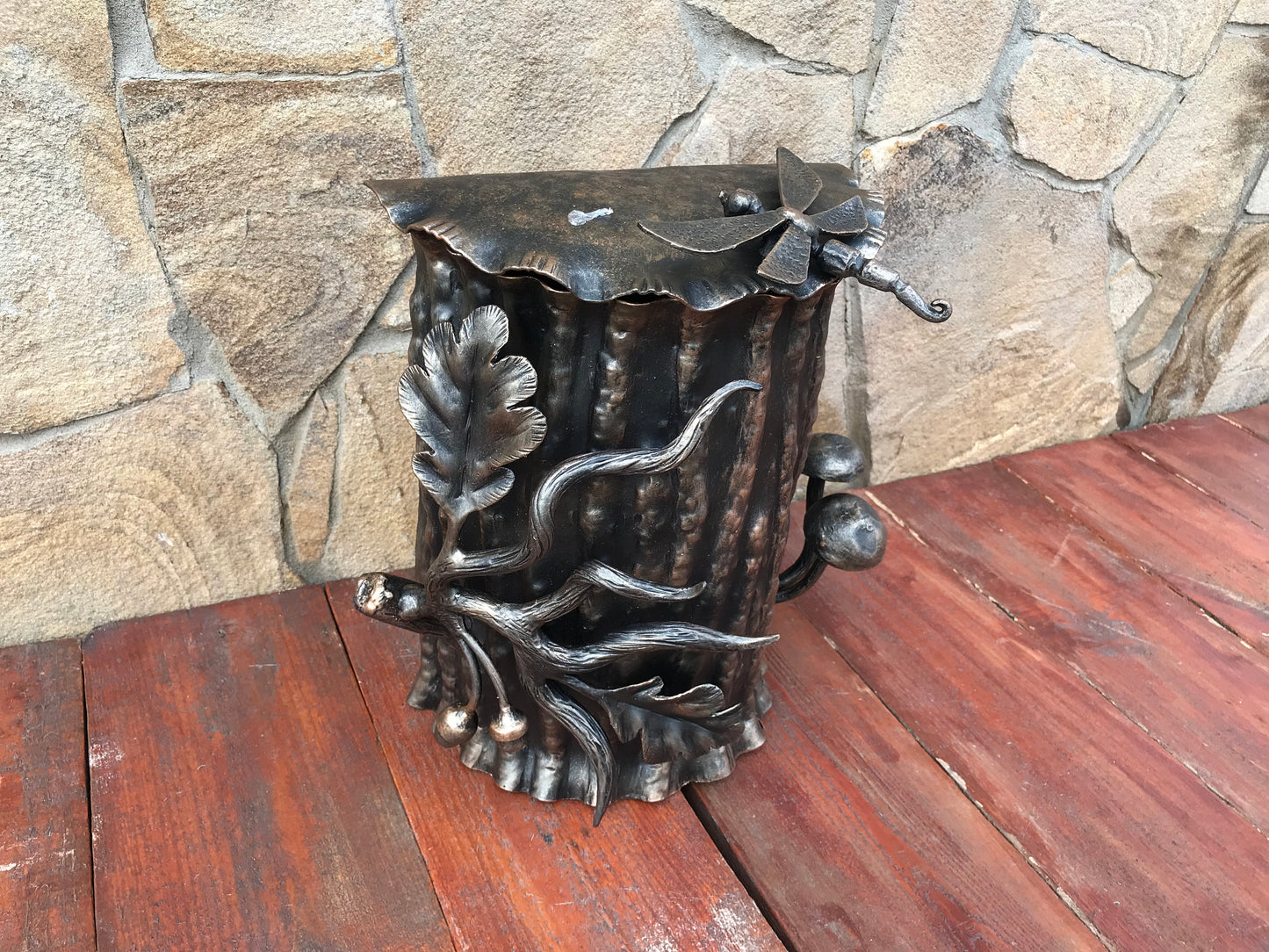 Wall mailbox, mailbox, locking mailbox, mail boxes, postbox, post box, dragonfly, oak, acorn, nature wall art, mail box post, forest decor