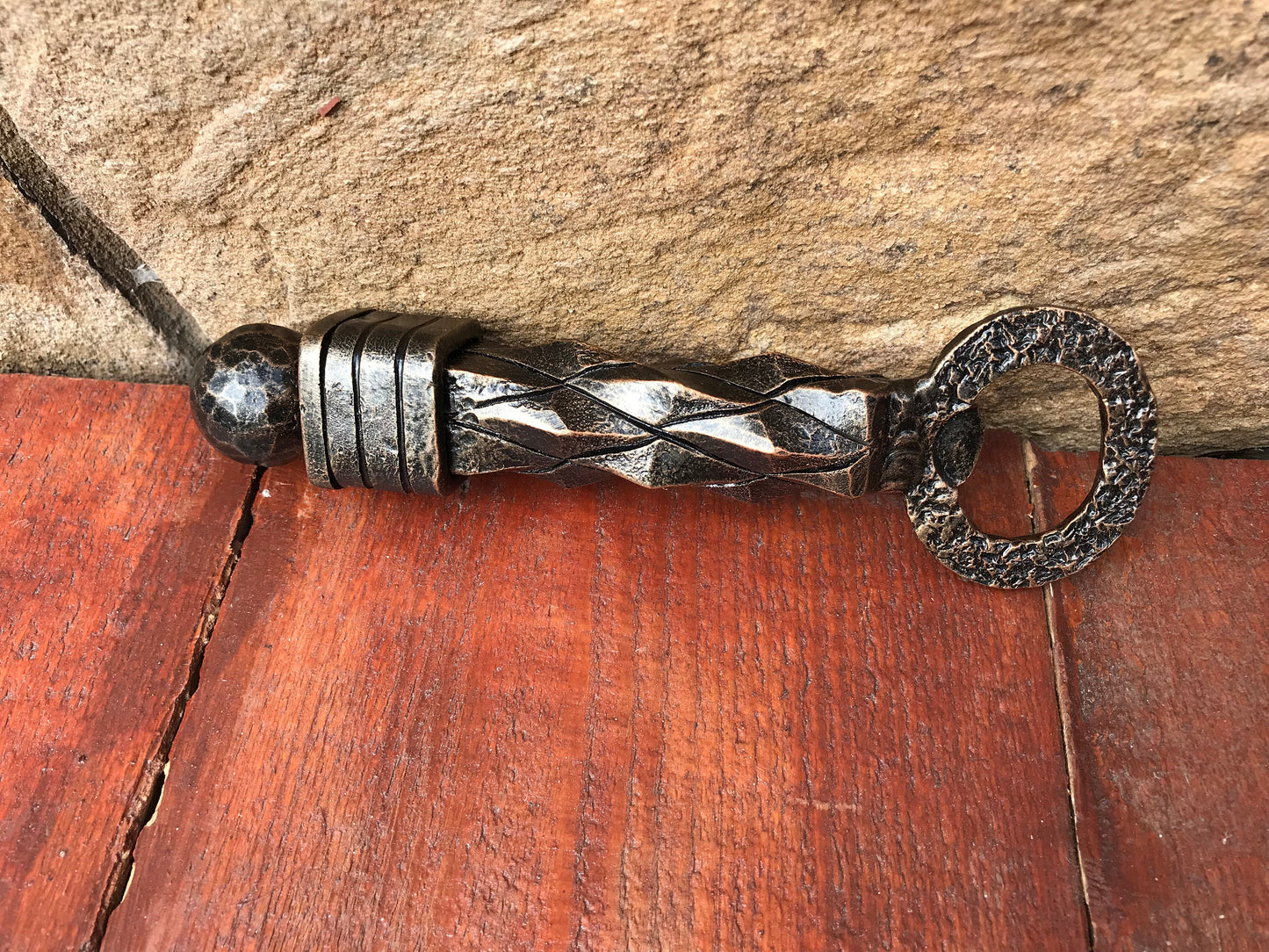 6 year anniversary gift for him, bottle opener, wine bottle opener, hand forged bottle opener,wrought iron bottle opener,beer bottle opener,