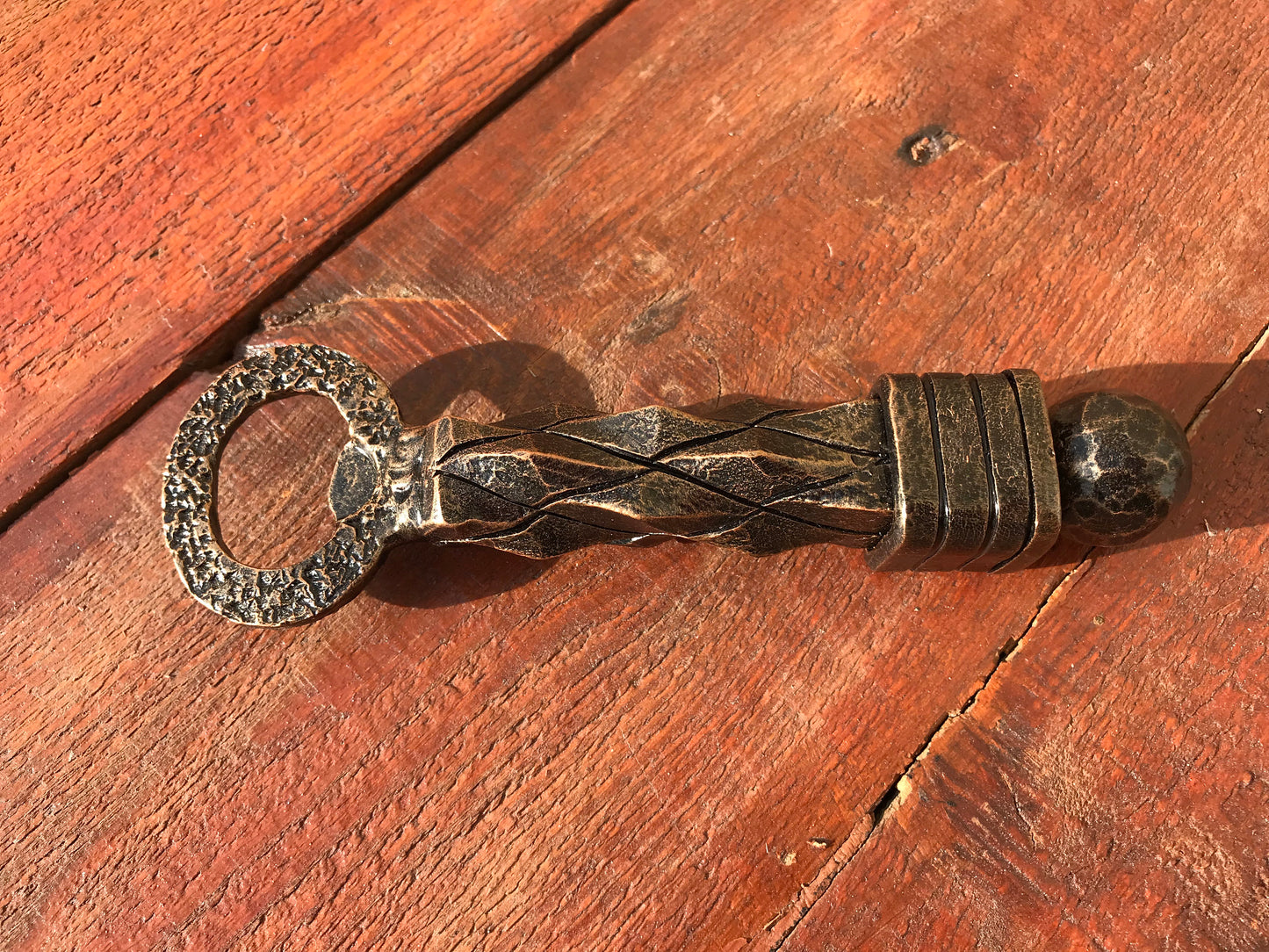 6 year anniversary gift for him, bottle opener, wine bottle opener, hand forged bottle opener,wrought iron bottle opener,beer bottle opener,