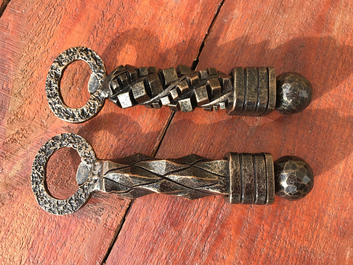 A set of two bottle openers, iron gift, manly gift, mens gift, iron gifts, iron anniversary gift for him,hand forged bottle opener,corkscrew