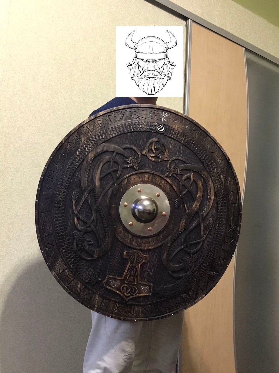 Runic shield, Thor, dragon, triskele, shield, viking shield, medieval, cosplay shield, mens gift,runes,Celtic shield,medieval shield,vikings