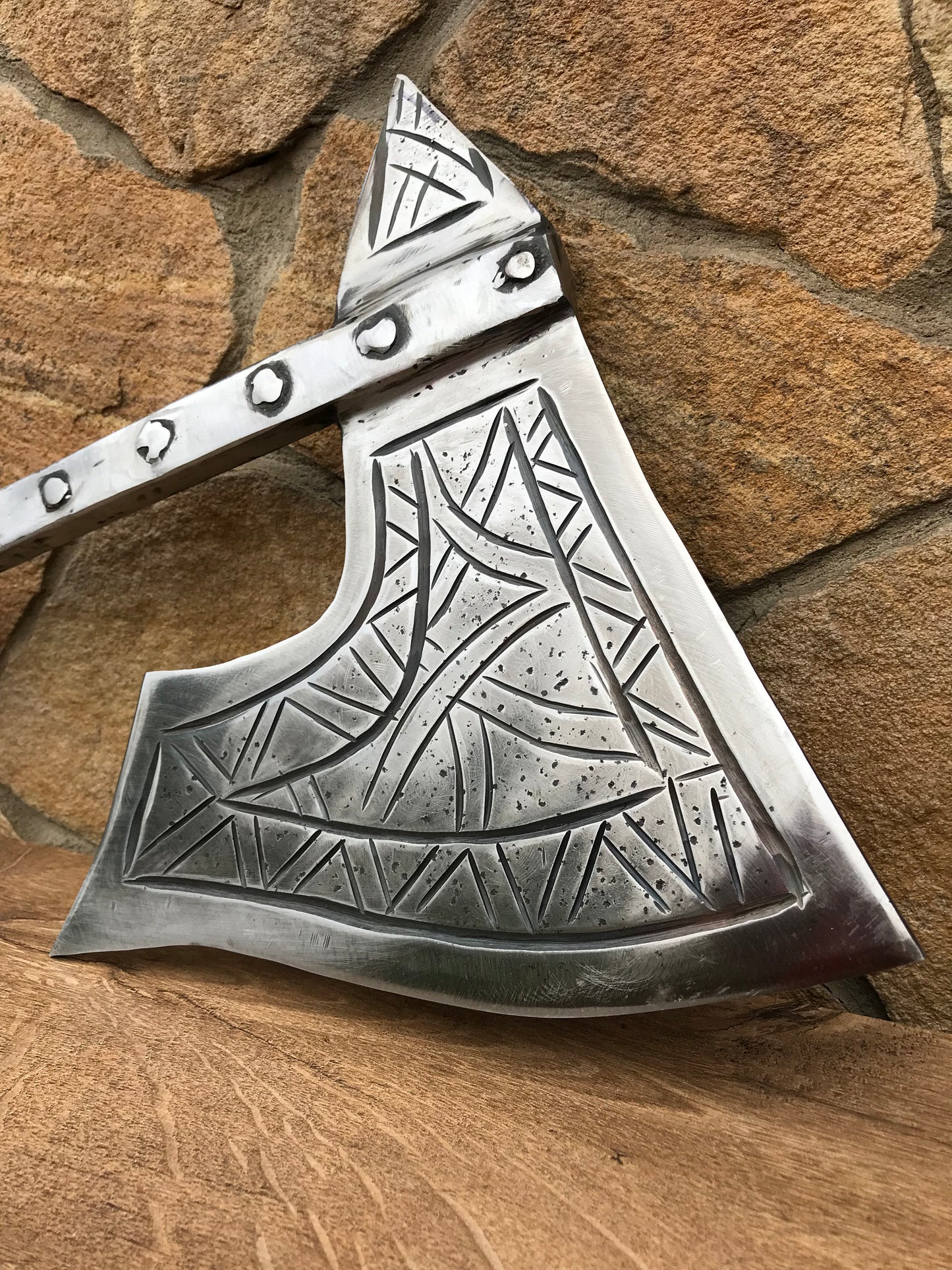 Viking axe, knife, mens gifts, viking armor, runic axe, runes decor, runes gift, hatchet, axe, axe gift, manly gift, handyman tool, vikings