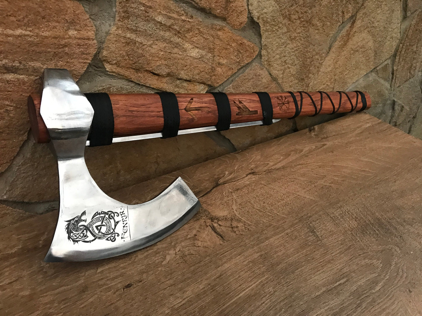 Runic axe, Fenrir, perun axe, pagan axe, viking axe, Ragnar, Dane axe, The Raider, bearded axe,Norse axe,berserker axe,mjolnir,viking weapon