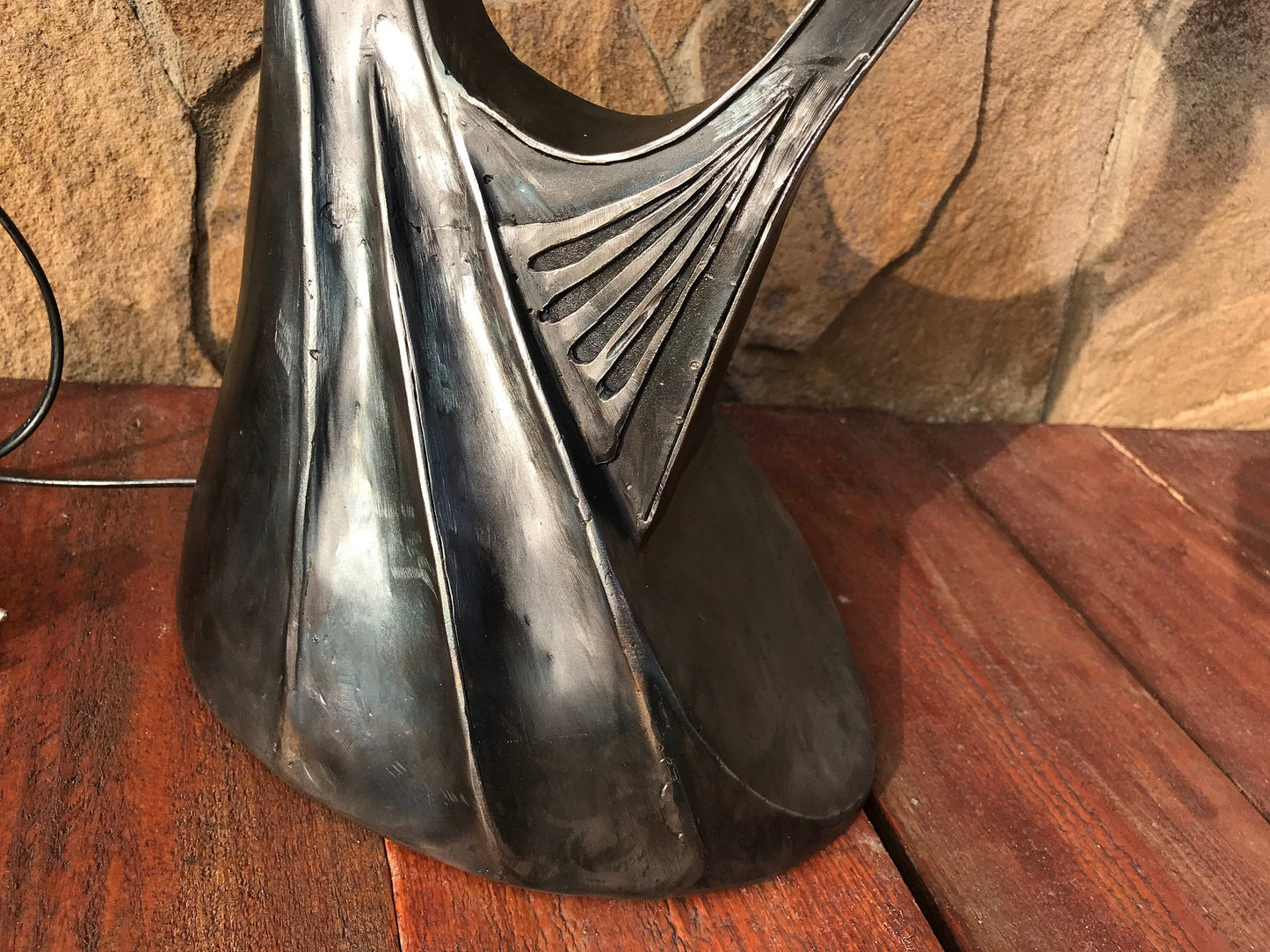 Table lamp mid century, night lamp, sconce, wall sconce, table light, table lantern, table lamp vintage, hand forged lamp, castle lamp, axe