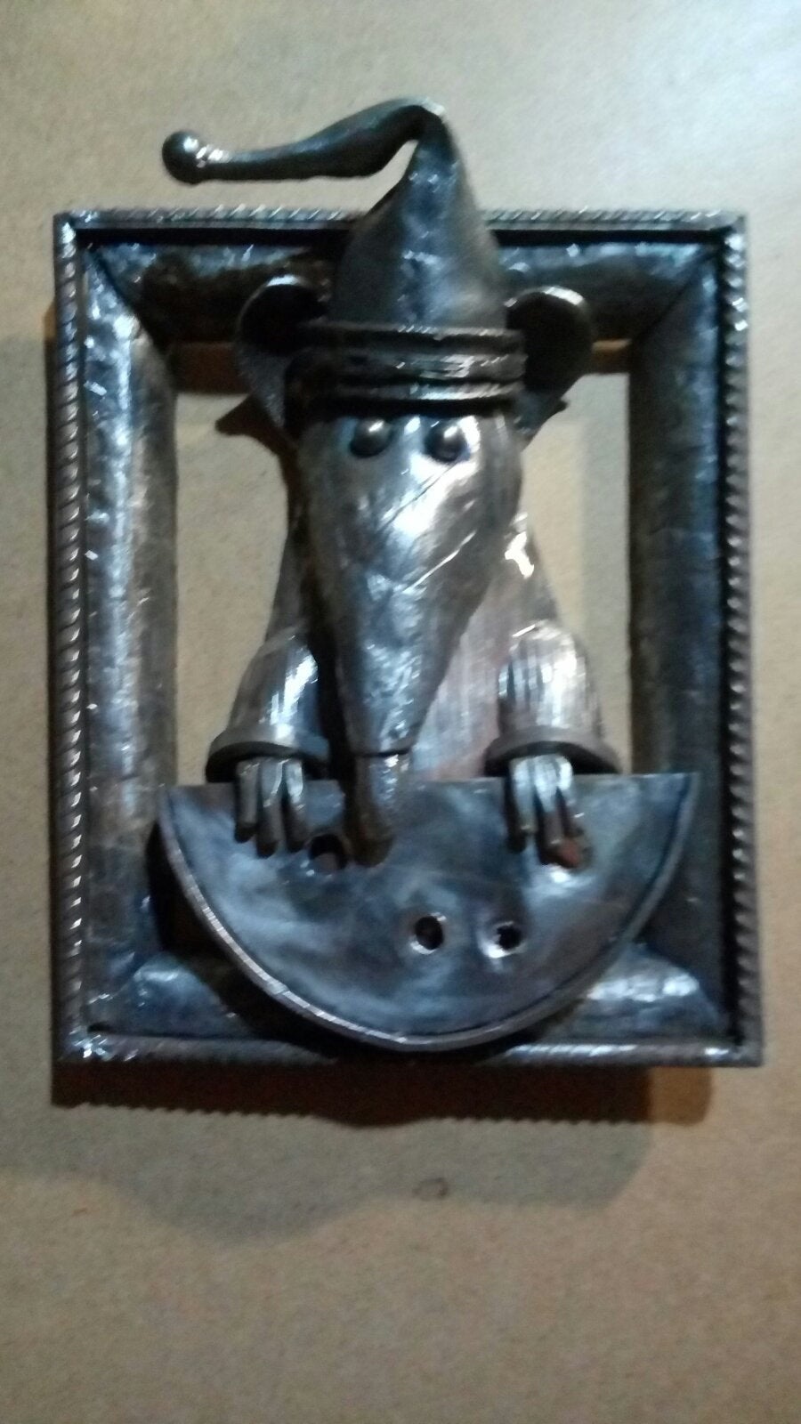 Rat, metal rat, year of rat, painting, year of the rat 2020, metal painting, cheese, rat, animal decor, mouse,mice,mouse birthday party