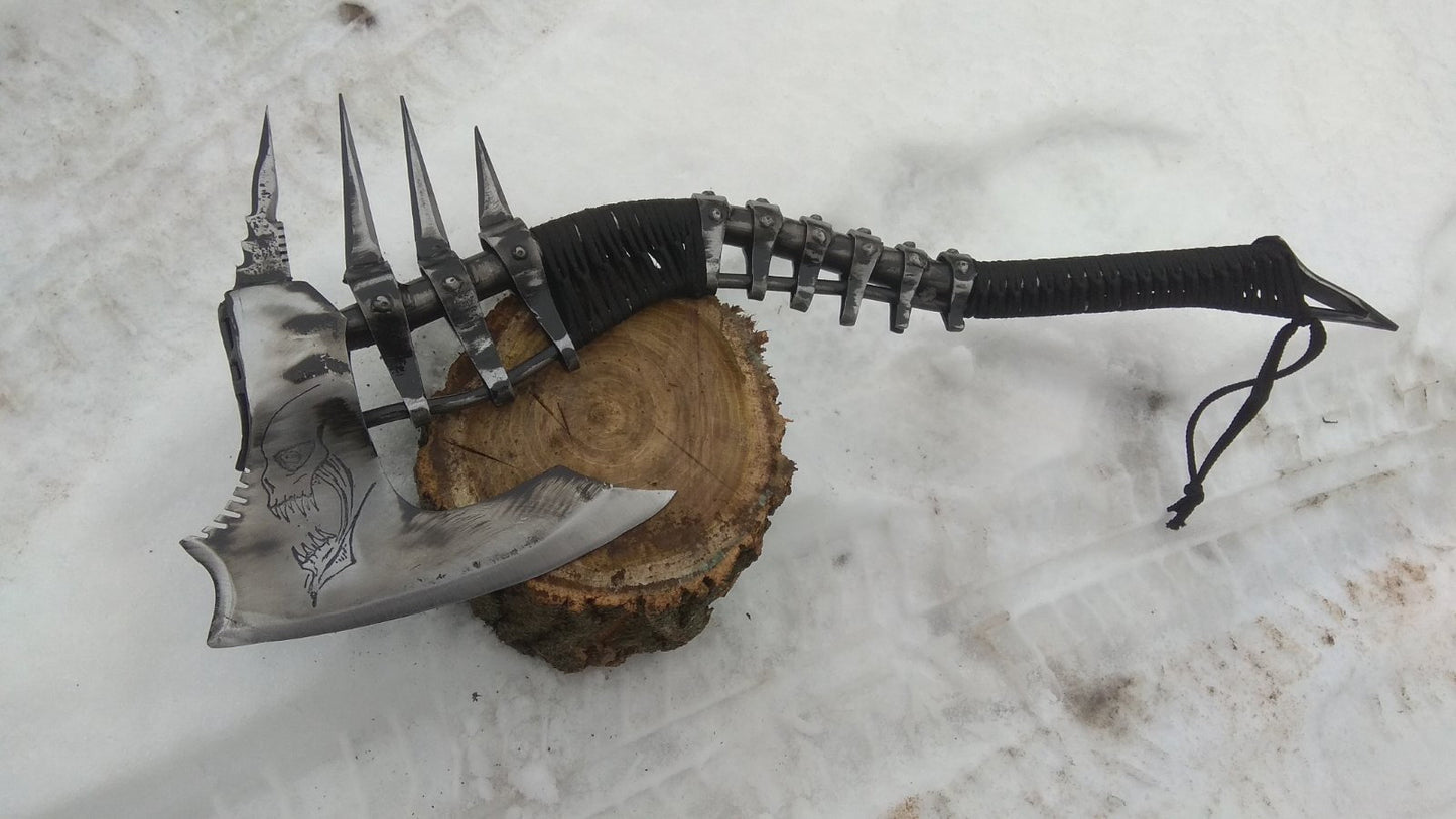 Viking axe, axe, hatchet, skull, viking, mens gifts, medieval, 6th anniversary gift, iron anniversary, Halloween, viking gifts, brutal,death