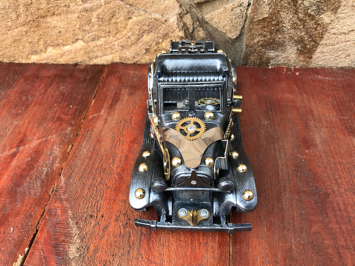 Steampunk car, car, retro car, industrial car, steampunk gift, DIY, steampunk machine, gears, industrial gift, junk art, car collectables