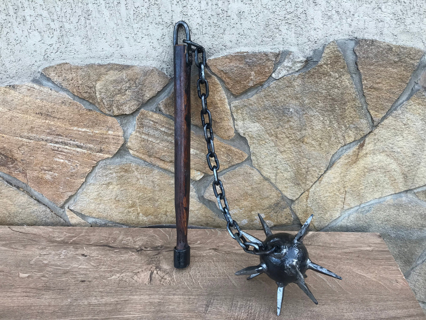 Viking mace, war mace, hand crafted mace, mace, flail, chain flail, medieval, knight,warrior,medieval weapon,viking axe,mens gifts,iron gift