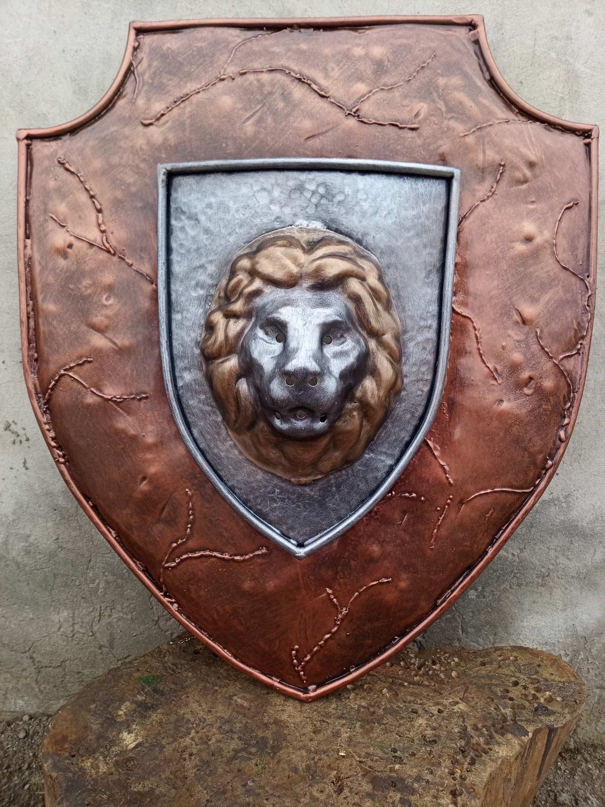 Wall sconce, lion, shield, viking shield, man cave, sconce, sconce light, graduation gift, retirement gift, wall lamp, viking decor, vikings