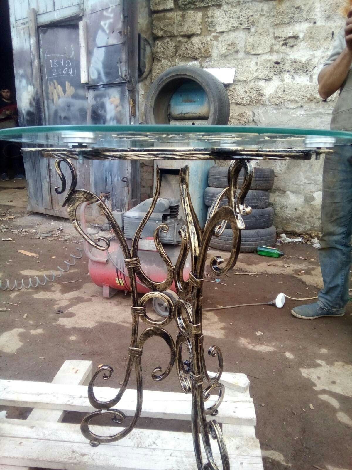 Garden table, coffee table, kitchen table, steering wheel, chair, metal furniture, kitchen decor, costal decor, sea decor, ocean decor,table