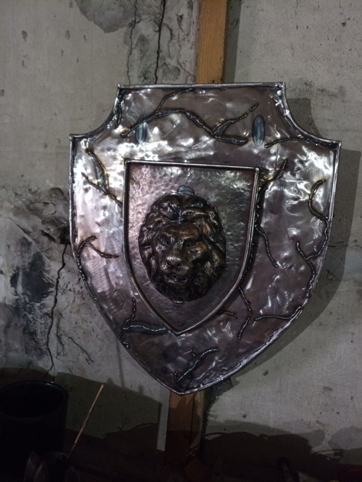Wall sconce, lion, shield, viking shield, man cave, sconce, sconce light, graduation gift, retirement gift, wall lamp, viking decor, vikings