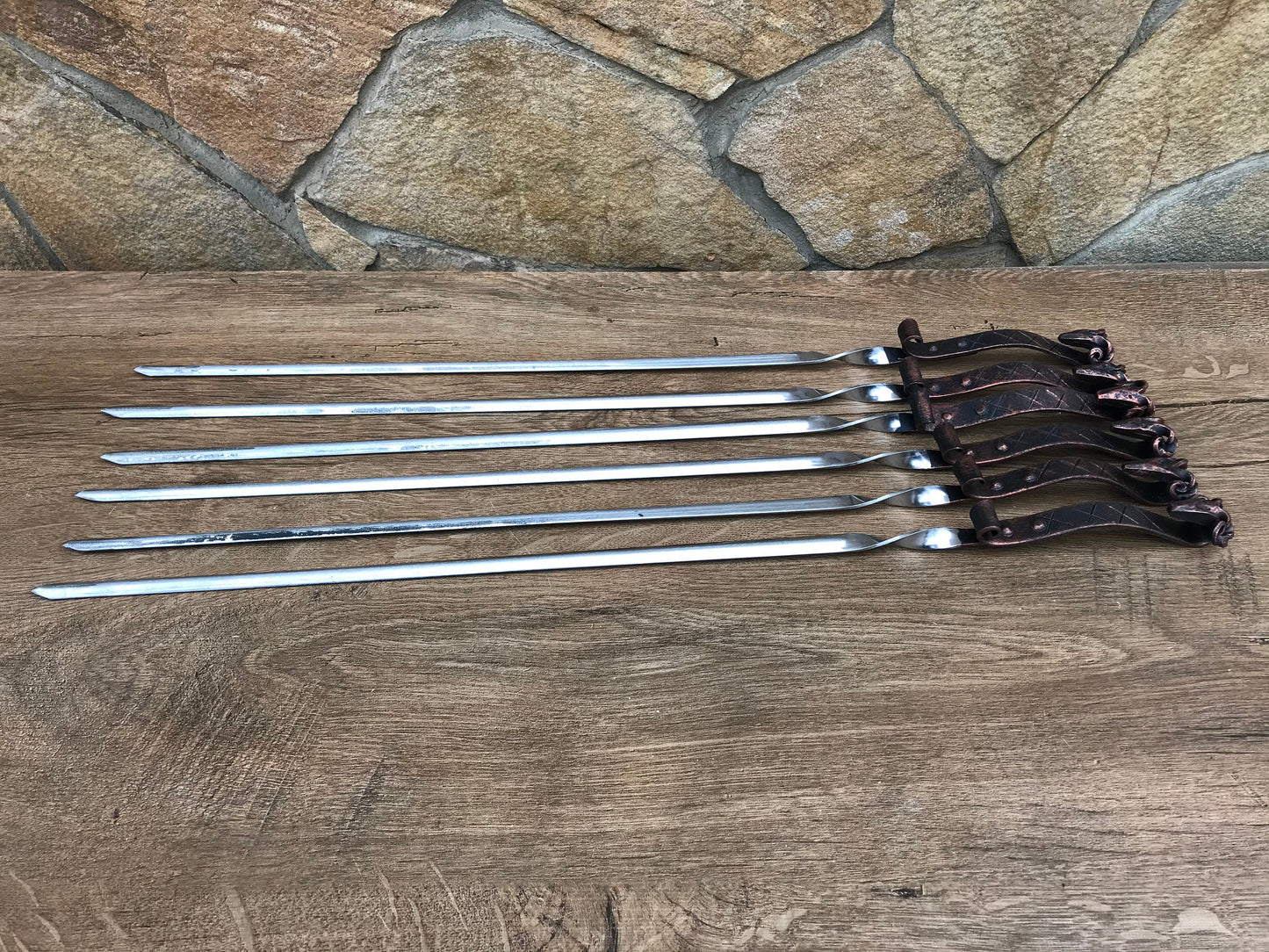 Skewers for grilling, hand forged skewers, stainless steel skewers, iron gifts, camping, kebab skewers,grilling set,grill utensils,BBQ tools
